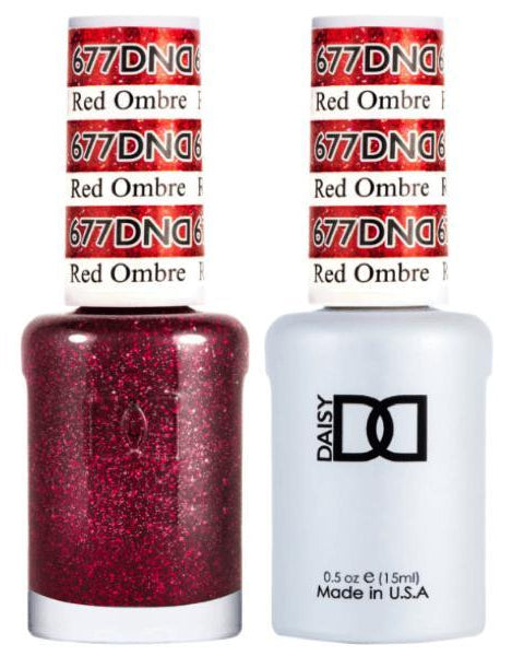 DND Daisy Gel Duo – Red Ombre #677