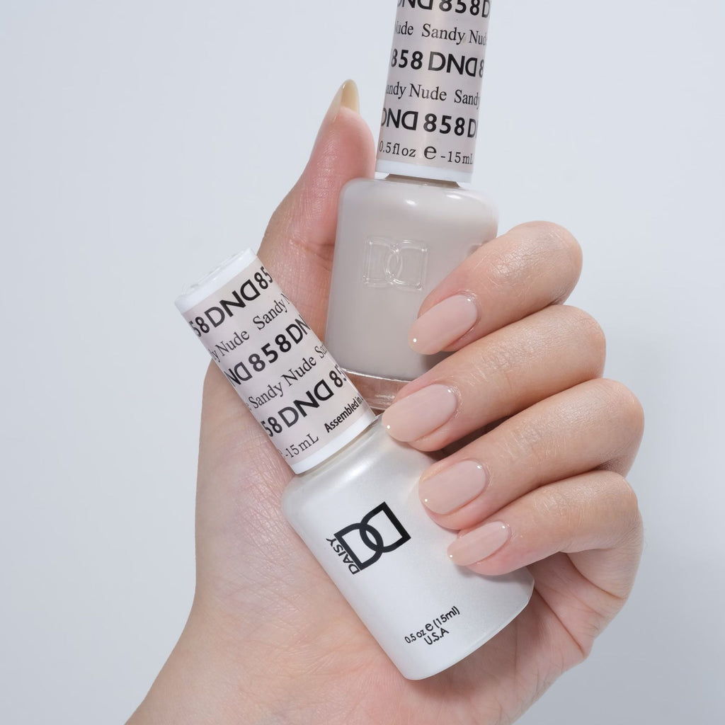 DND Daisy Sheer Gel Duo – Sandy Nude #858