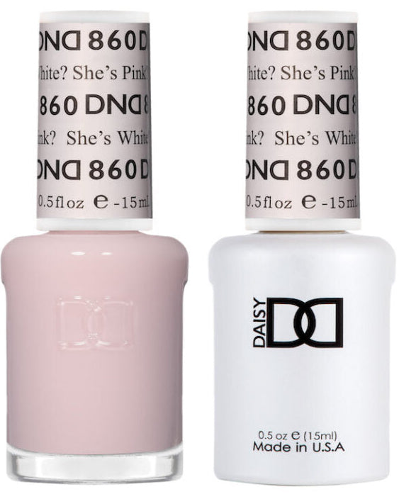 DND Daisy Sheer Gel Duo – She's White? She's Pink? #860