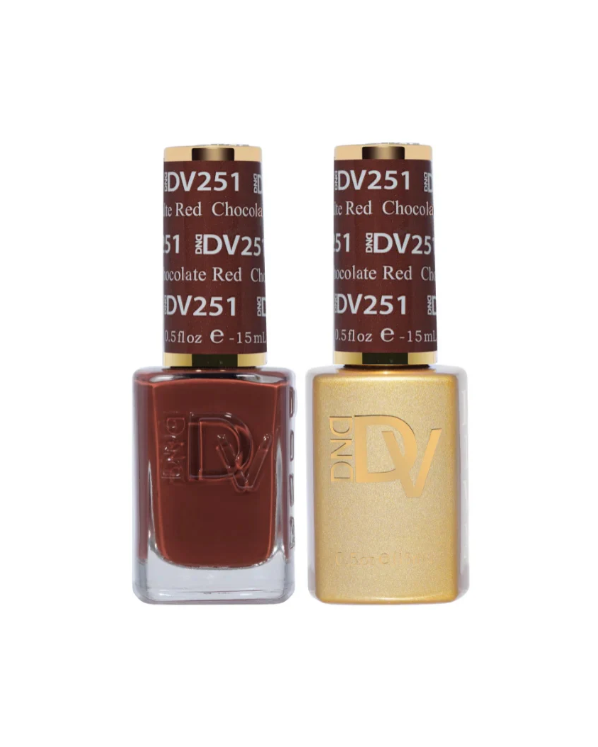 DND Diva Gel Duo – Chocolate Red #251