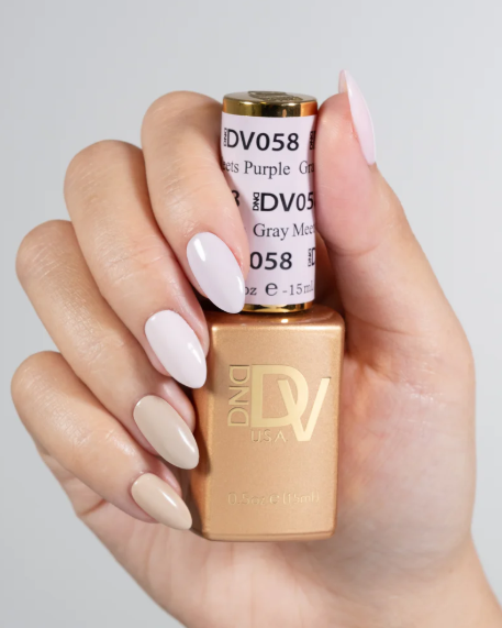 DND Diva Gel Duo – Gray Meets Purple #058